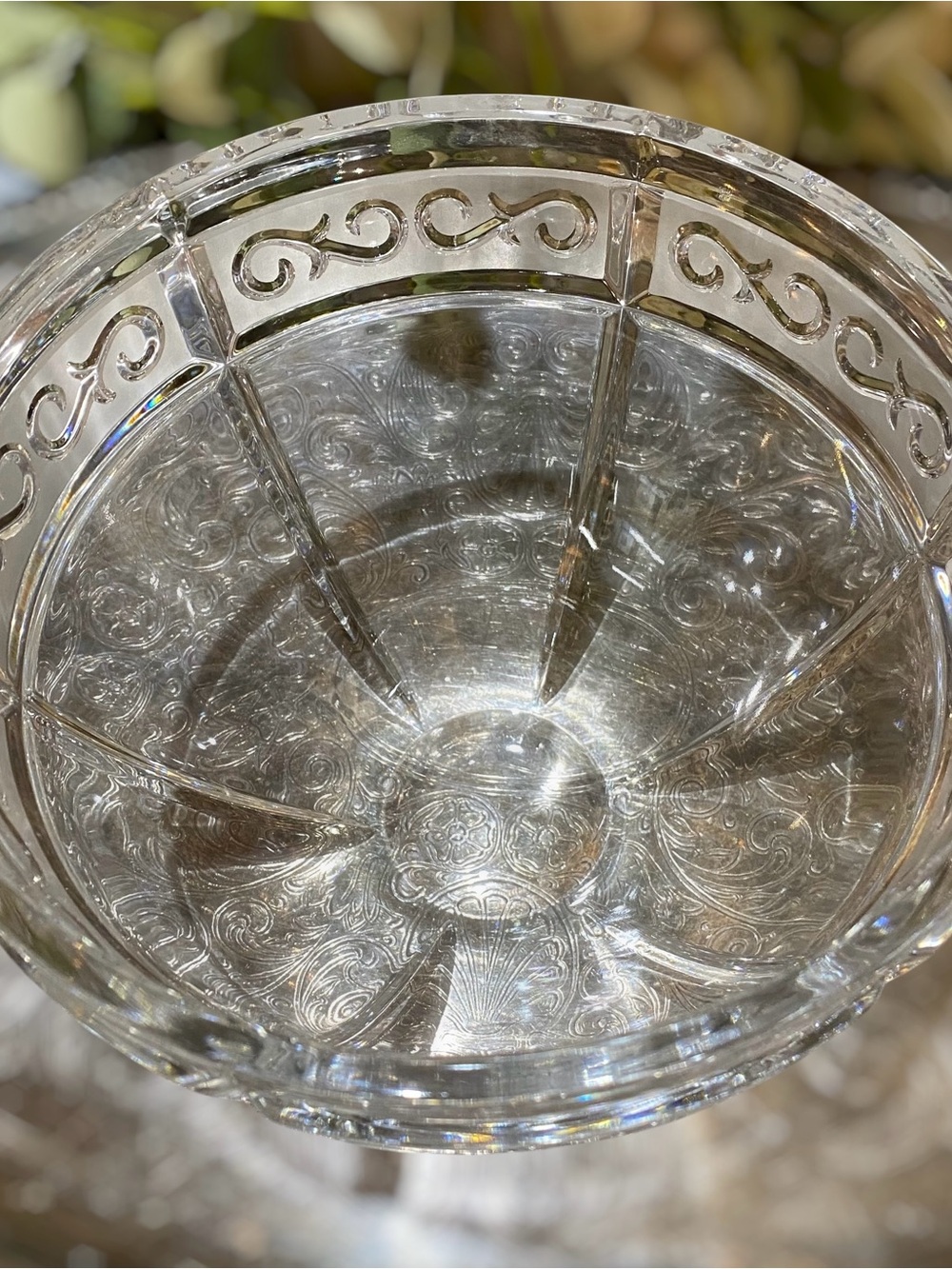 Vintage Marquis by Waterford Arabesque Crystal Fruit Bowl Signed - Picture 8 of 12